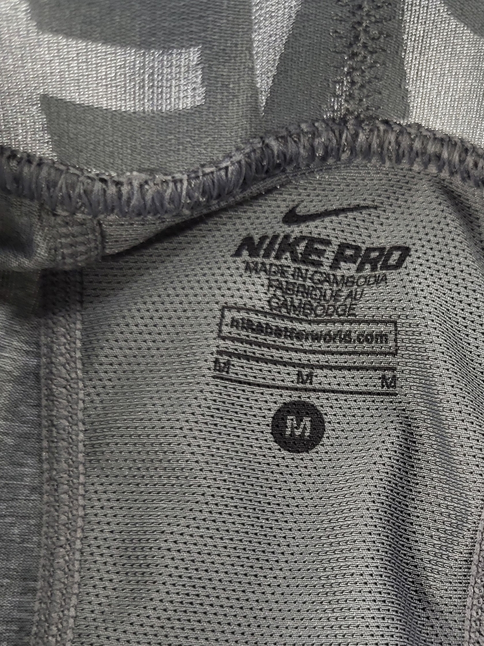 NIKE PRO, Mens Hyp Gray Reflective Leggings Pro Hypercool Size M - Picture 6 of 7
